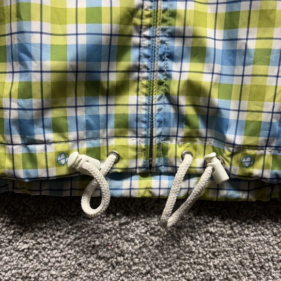 Vintage ENYCE Windbreaker Hoodie Mens XL Plaid Stripe Y2K 90s Full Zip Snap RARE - Picture 3 of 16